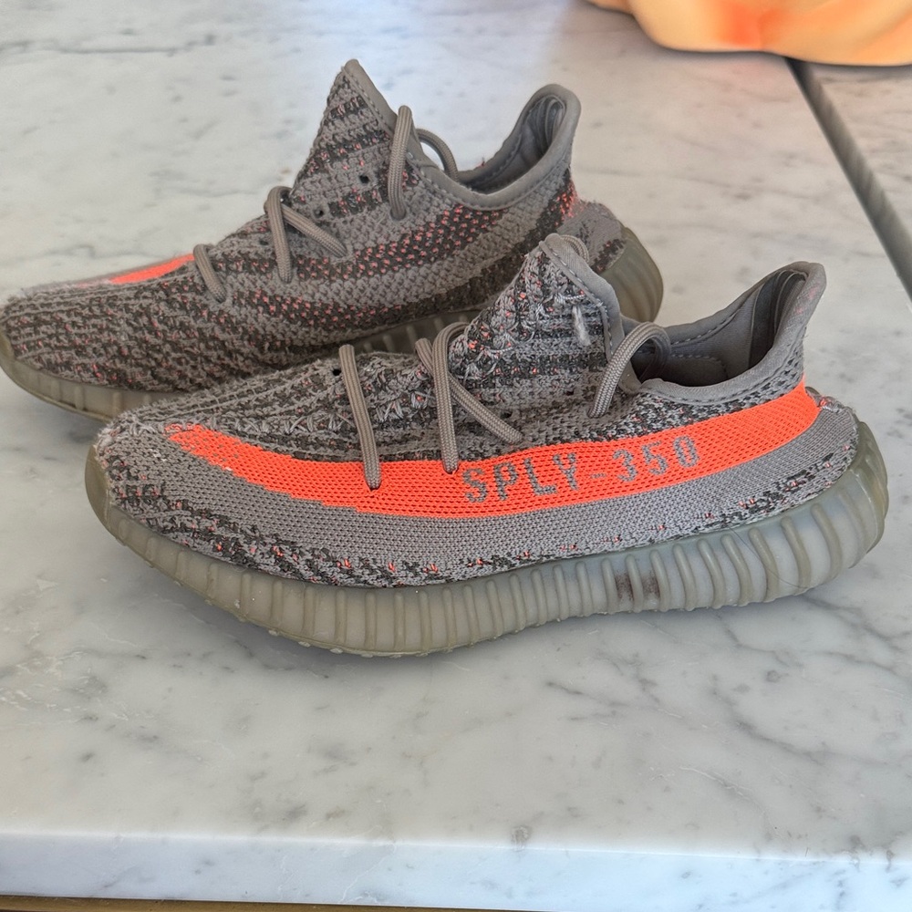 Yeezy Kids Sneakers - Gray and Orange